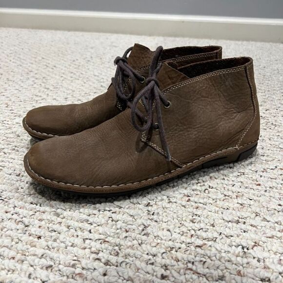 EUC Hush Puppies Brown Leather Chukka Lace-up Boots Size Men's 11 - Picture 2 of 9